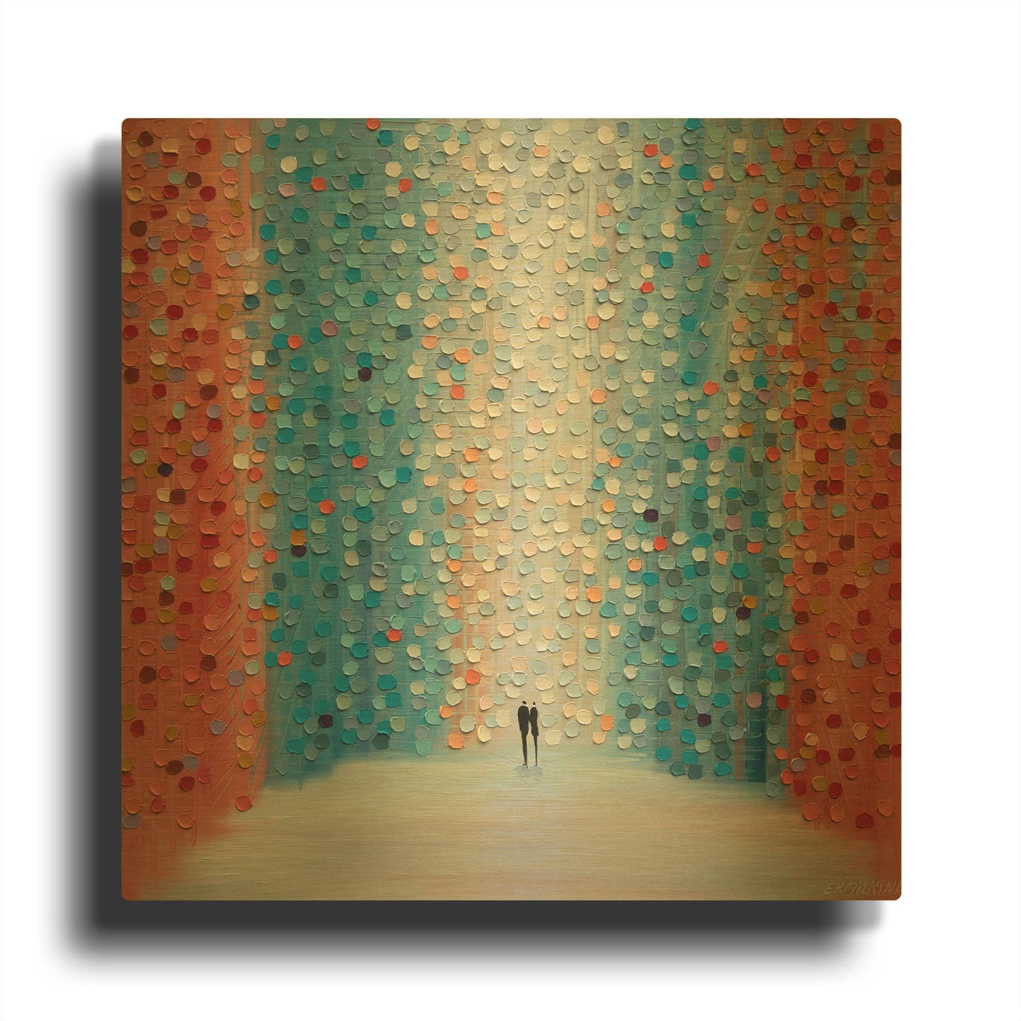 'Saturday Sunset' By Ekaterina Ermilkina Gold Metal Wall Art