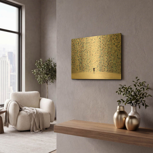 'Together' By Ekaterina Ermilkina Gold Metal Wall Art