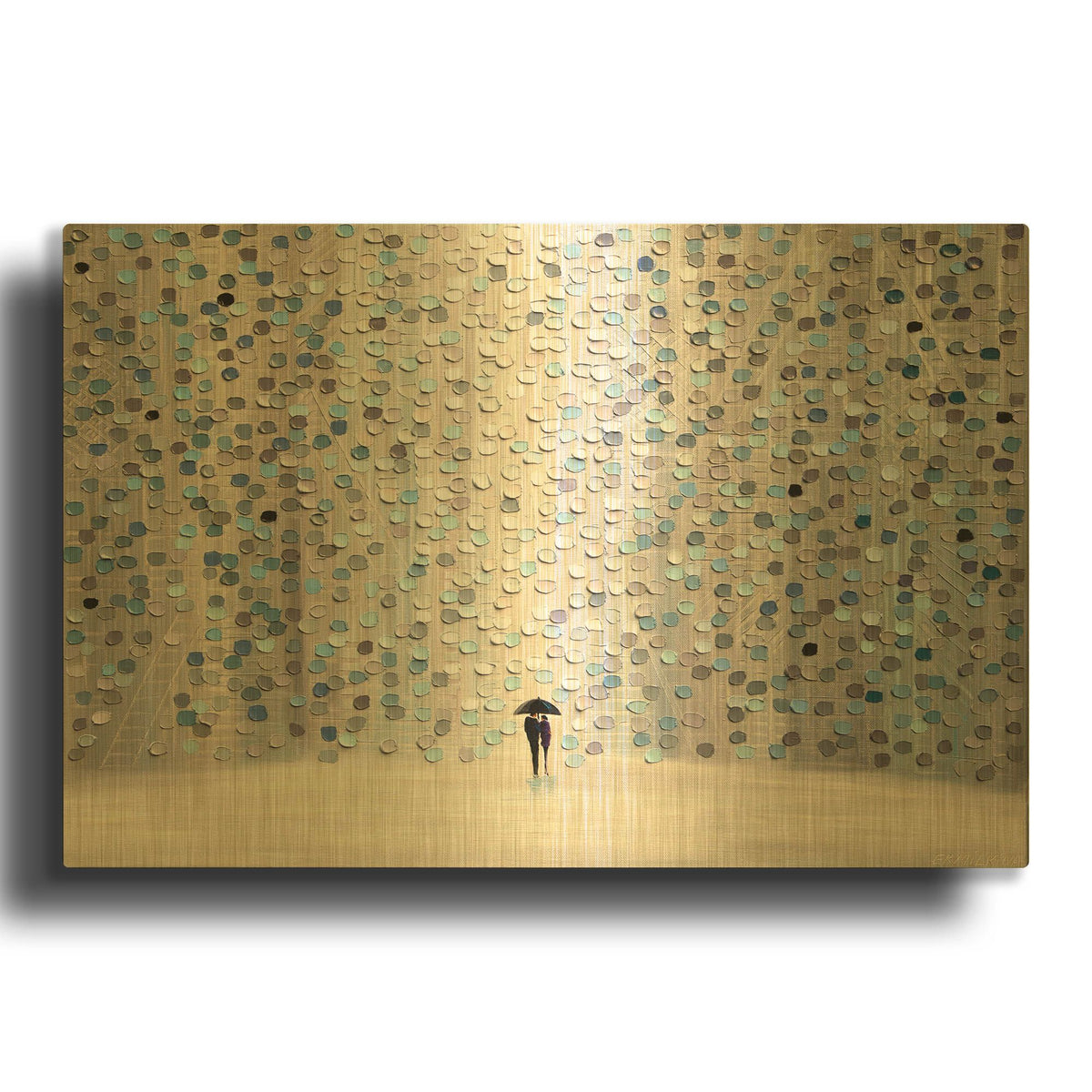 'Together' By Ekaterina Ermilkina Gold Metal Wall Art
