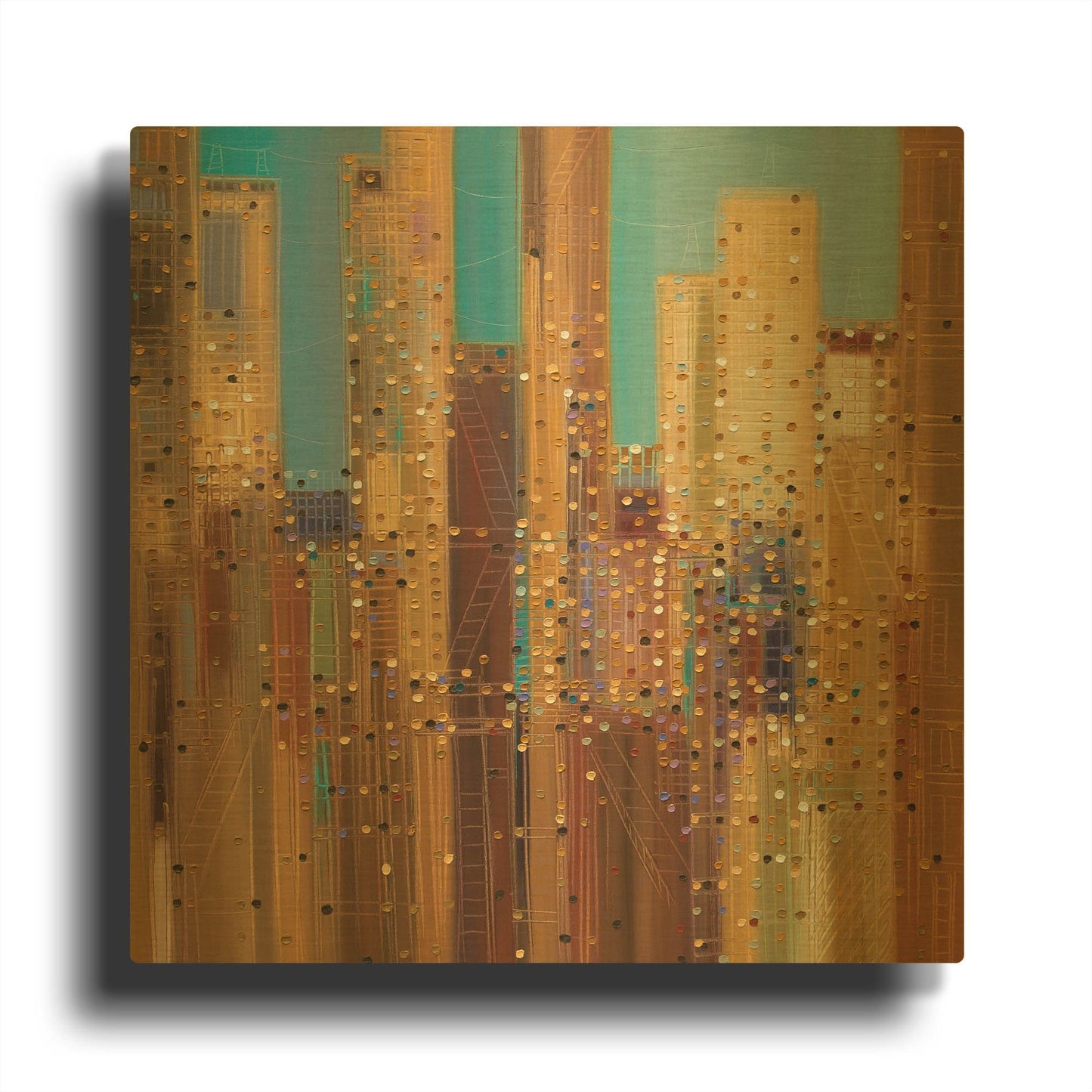 'Urban Empire' By Ekaterina Ermilkina Gold Metal Wall Art