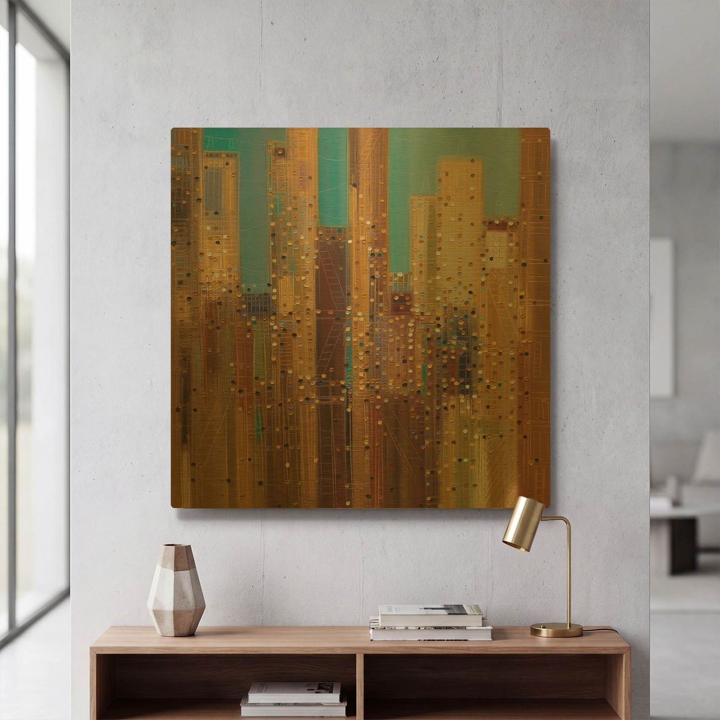 'Urban Empire' By Ekaterina Ermilkina Gold Metal Wall Art