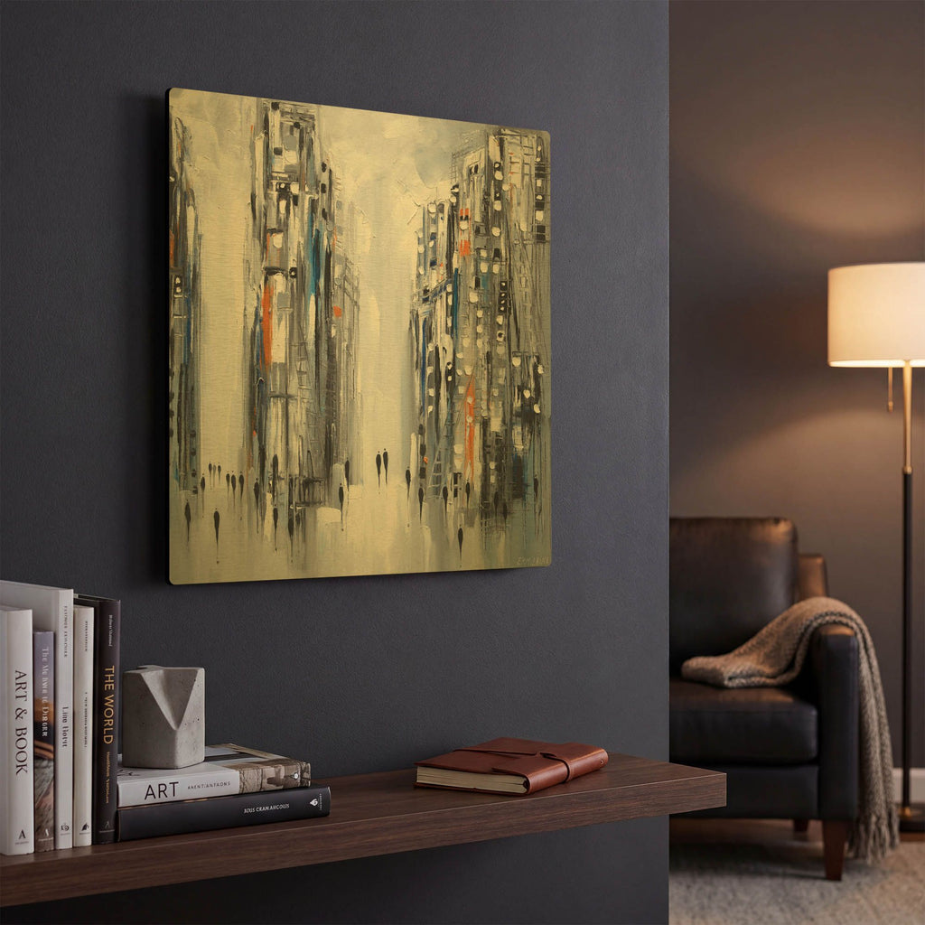 'City Escape' By Ekaterina Ermilkina Gold Metal Wall Art