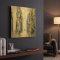 'City Escape' By Ekaterina Ermilkina Gold Metal Wall Art