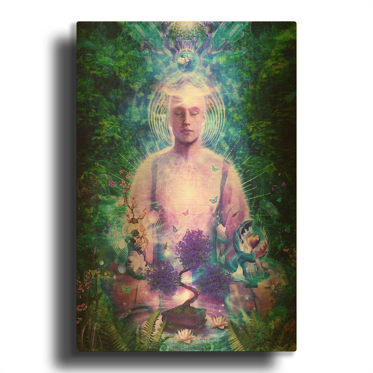 'Daily Meditation' By Cameron Gray Gold Metal Wall Art