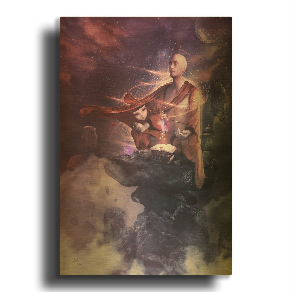 'Insight Meditation' By Cameron Gray Gold Metal Wall Art