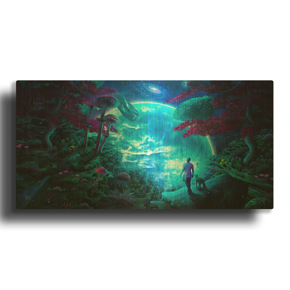 'Lost Sky' By Cameron Gray Gold Metal Wall Art