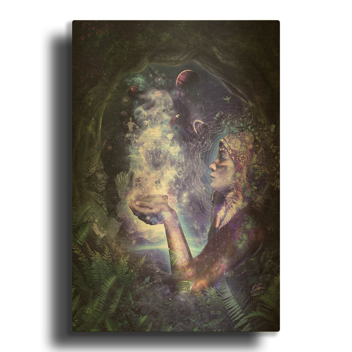 'Mother Aya' By Cameron Gray Gold Metal Wall Art