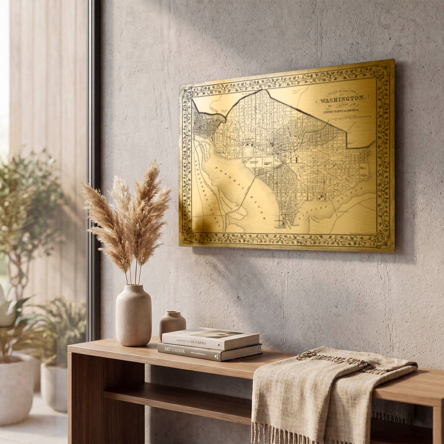 'Plan of Washington D.C.' By Mitchell Gold Metal Wall Art