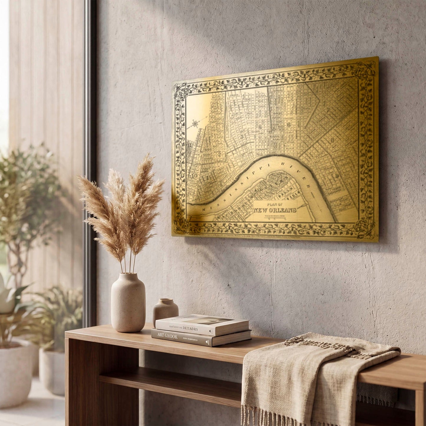 'Plan of New Orleans' By Mitchell Gold Metal Wall Art