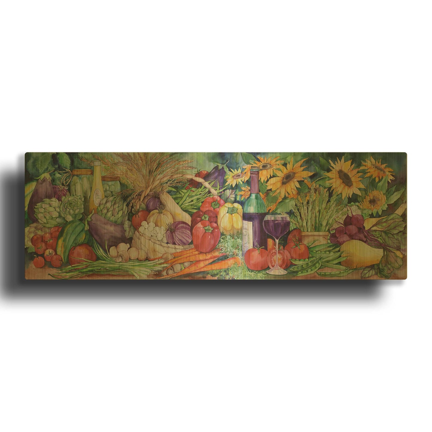 'Vegetable Medley' By Danhui Nai Gold Metal Wall Art