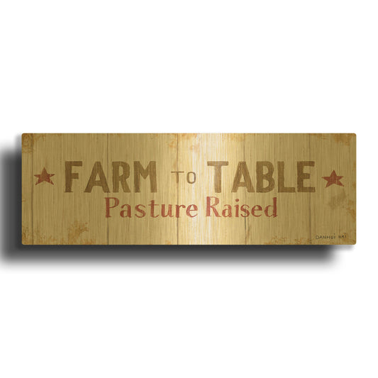 'Farm Patchwork XIV' By Danhui Nai Gold Metal Wall Art