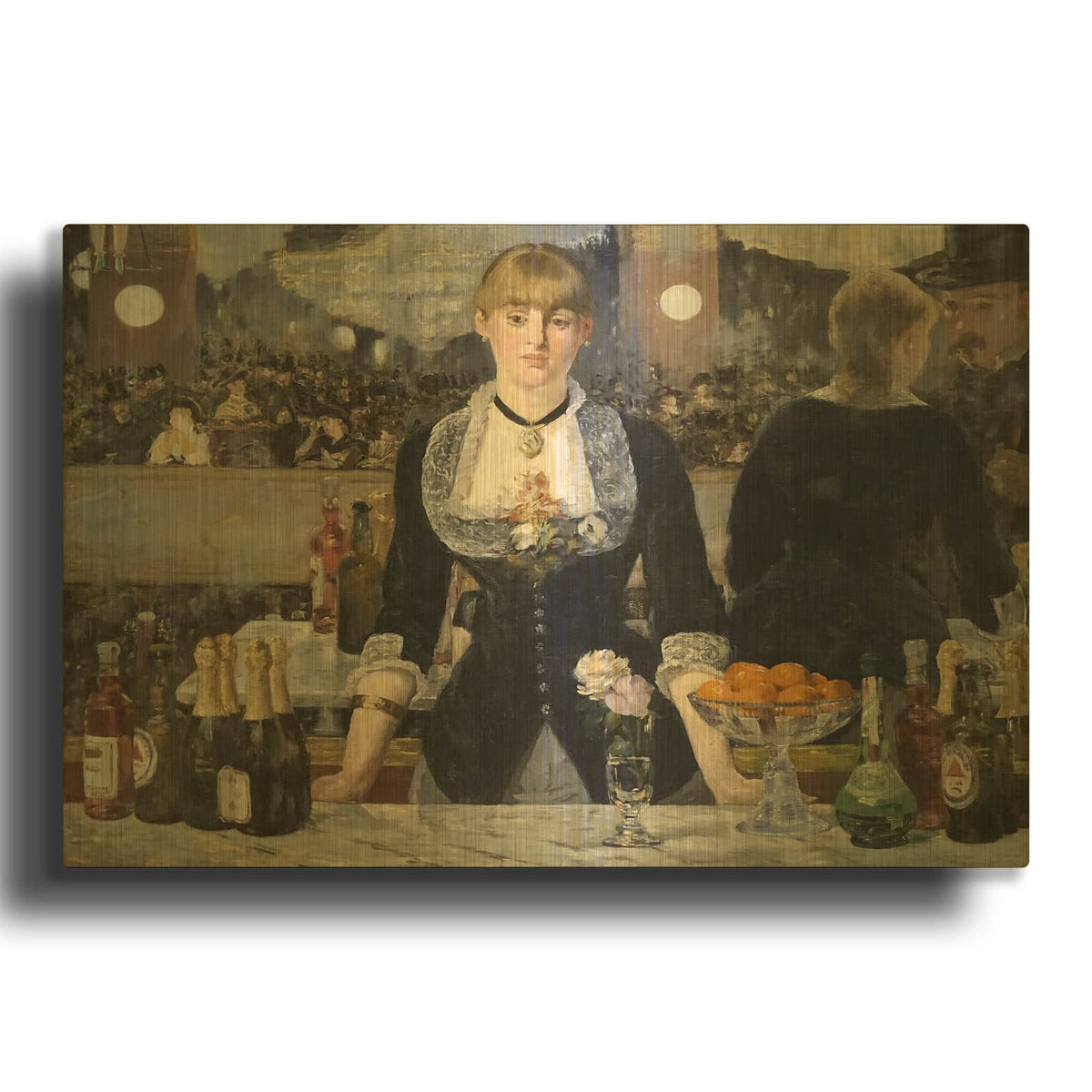 'Un Bar Aux Folies-Bergere' By Edouard Manet Gold Metal Wall Art