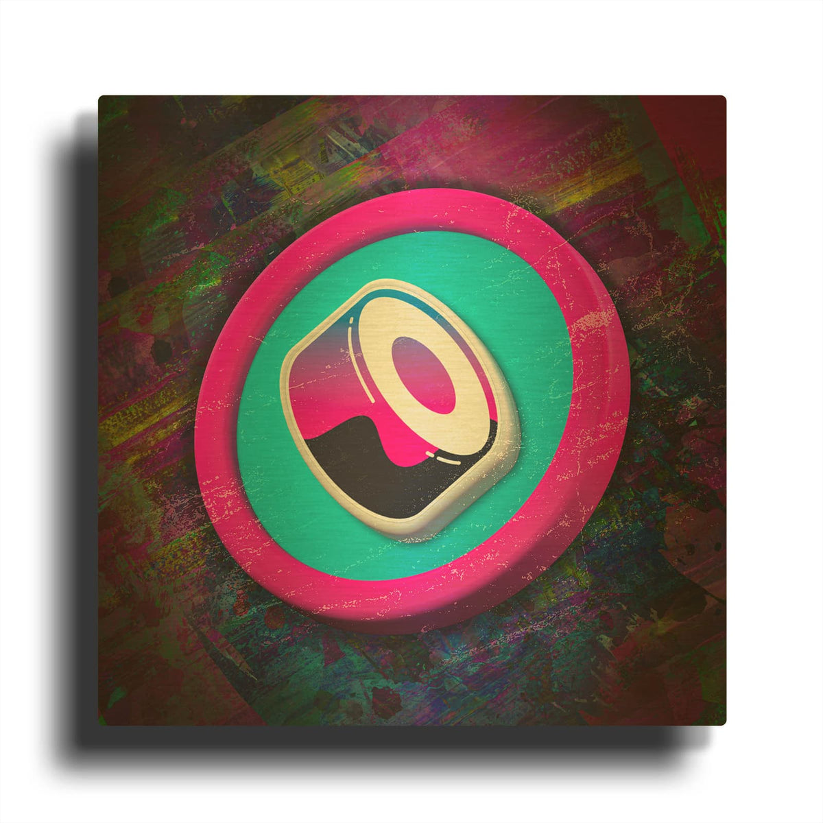 'Sushi Crypto' By Epic Portfolio Gold Metal Wall Art