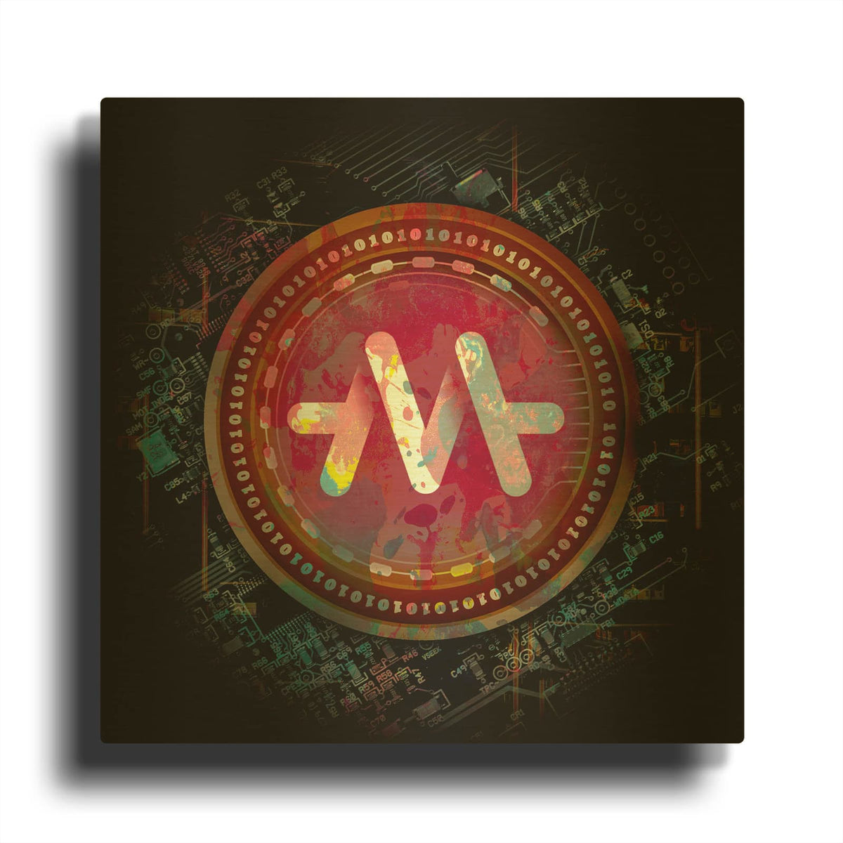 'Meld Crypto' By Epic Portfolio Gold Metal Wall Art