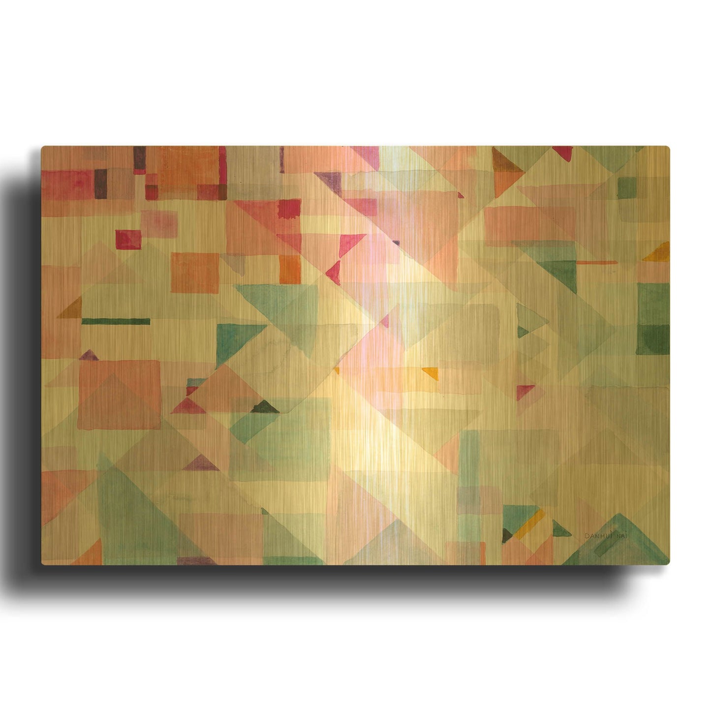 'Try Angles II' By Danhui Nai Gold Metal Wall Art