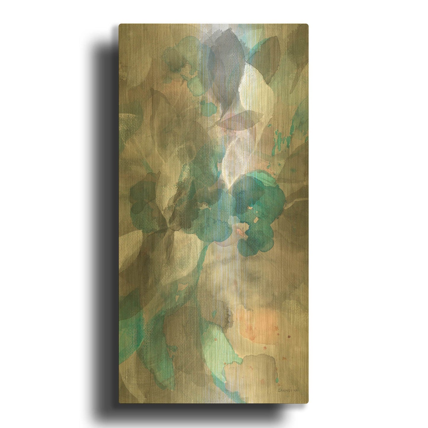 'Abstract Nature III' By Danhui Nai Gold Metal Wall Art