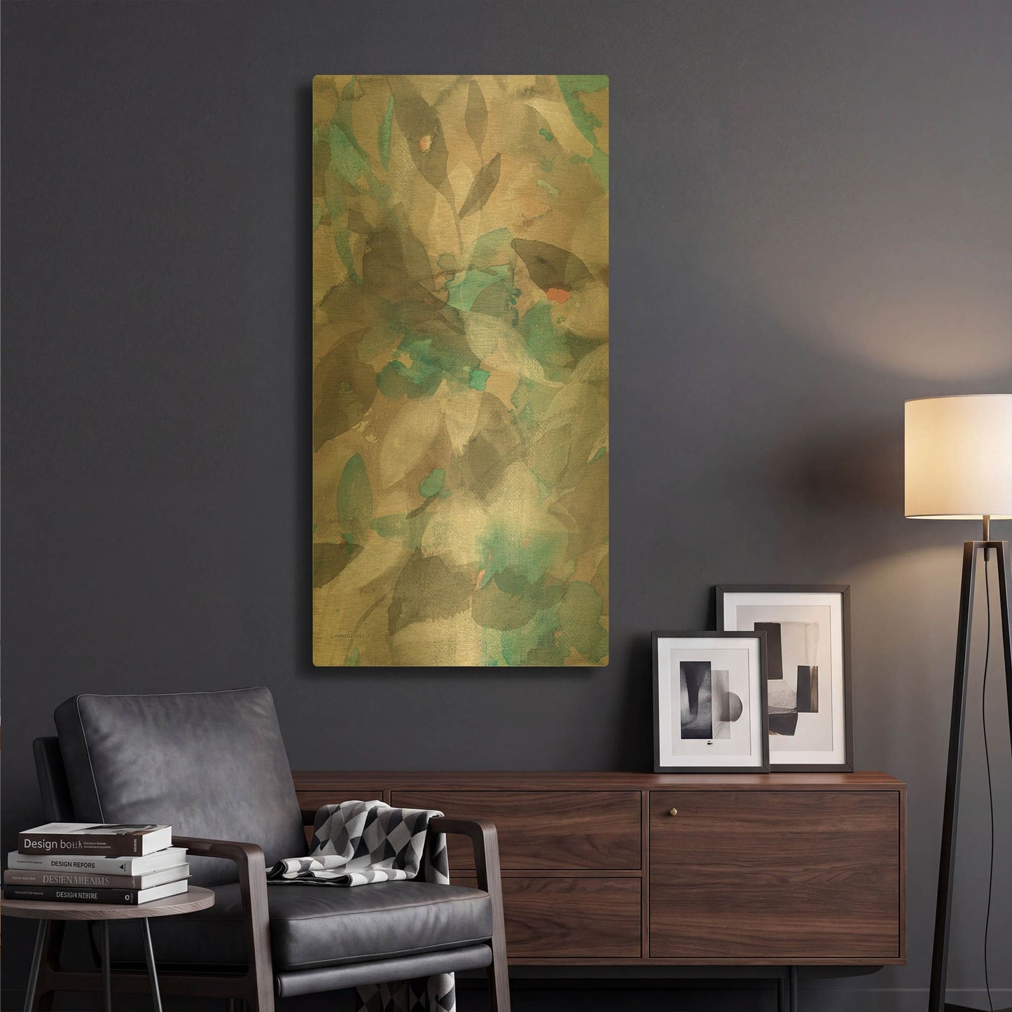 'Abstract Nature II' By Danhui Nai Gold Metal Wall Art
