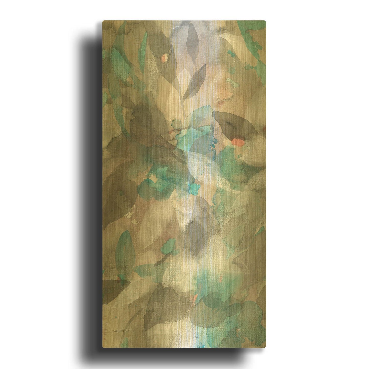 'Abstract Nature II' By Danhui Nai Gold Metal Wall Art