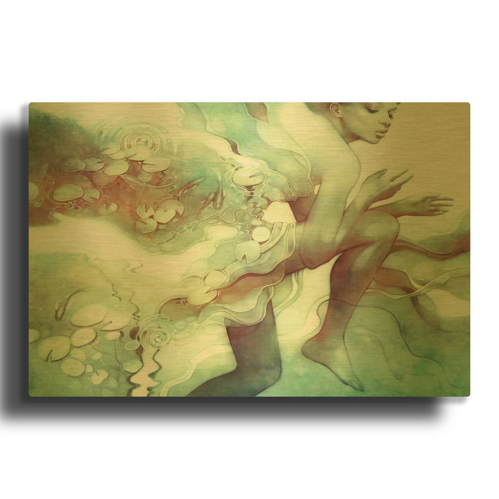 'Flood' By Anna Dittman Gold Metal Wall Art
