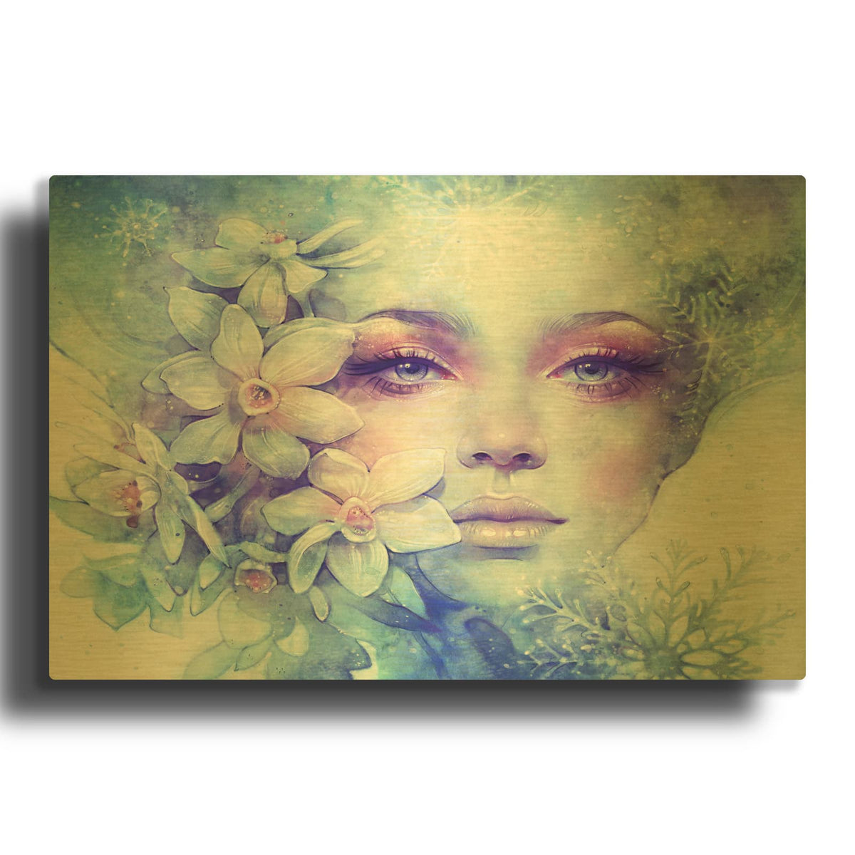 'December' By Anna Dittman Gold Metal Wall Art