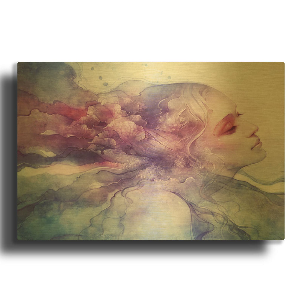 'Bait' By Anna Dittman Gold Metal Wall Art