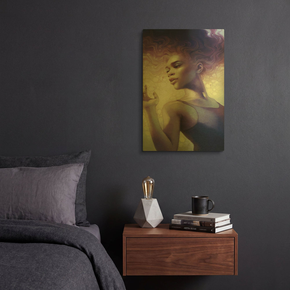 'Bead' By Anna Dittman Gold Metal Wall Art