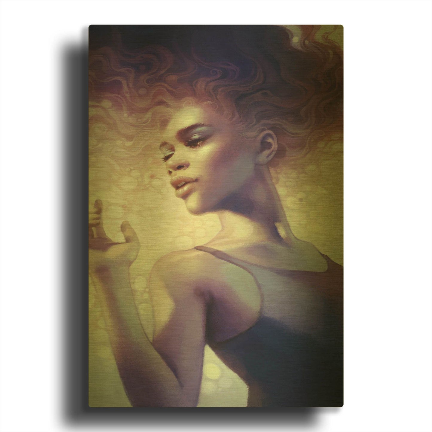 'Bead' By Anna Dittman Gold Metal Wall Art