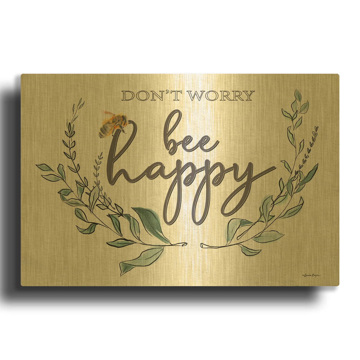 'Don' By Susie Boyer Gold Metal Wall Art