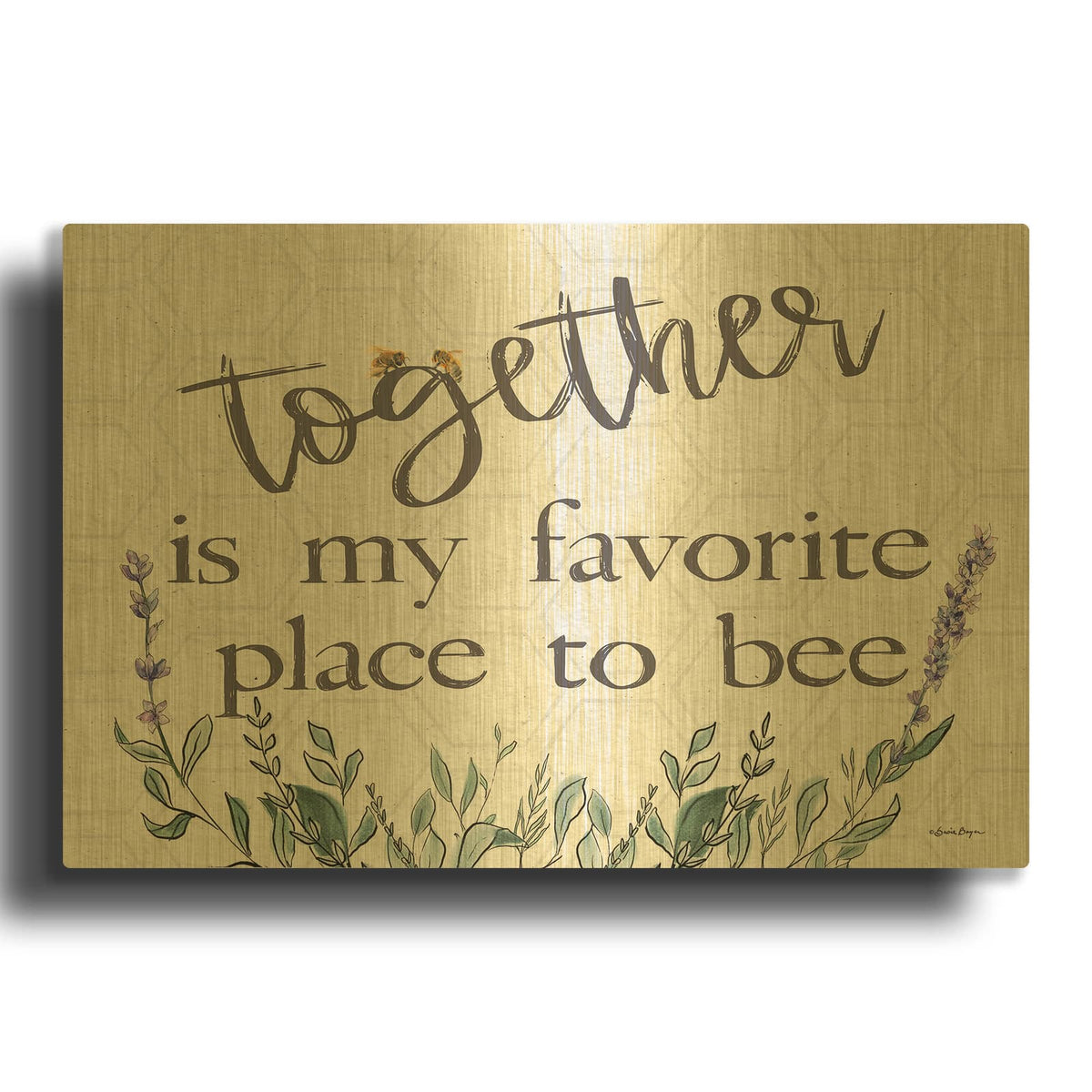 'Together Is My Favorite Place' By Susie Boyer Gold Metal Wall Art