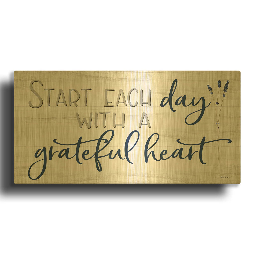 'Grateful Heart' By Susie Boyer Gold Metal Wall Art