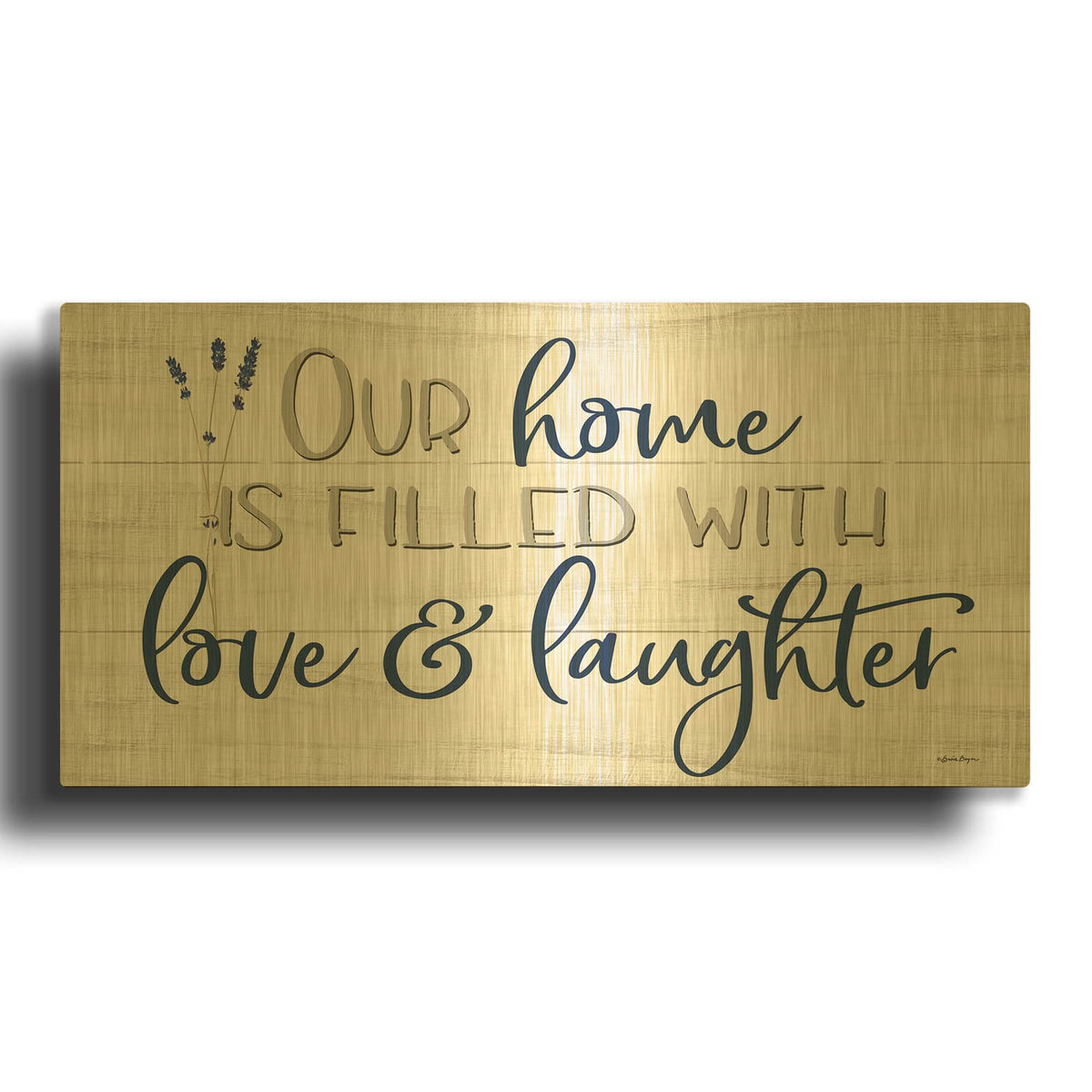 'Our Home' By Susie Boyer Gold Metal Wall Art