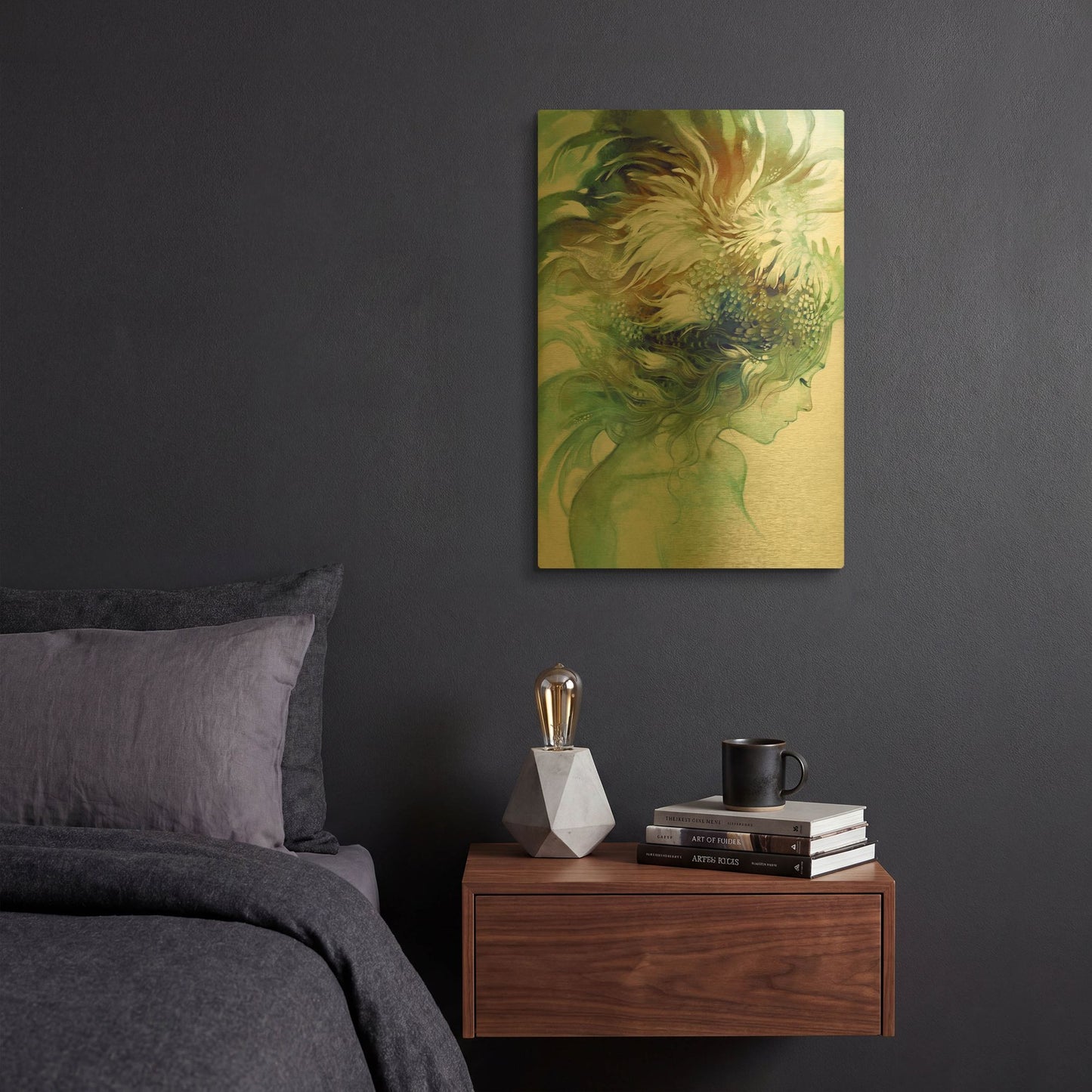 'Comb' By Anna Dittman Gold Metal Wall Art