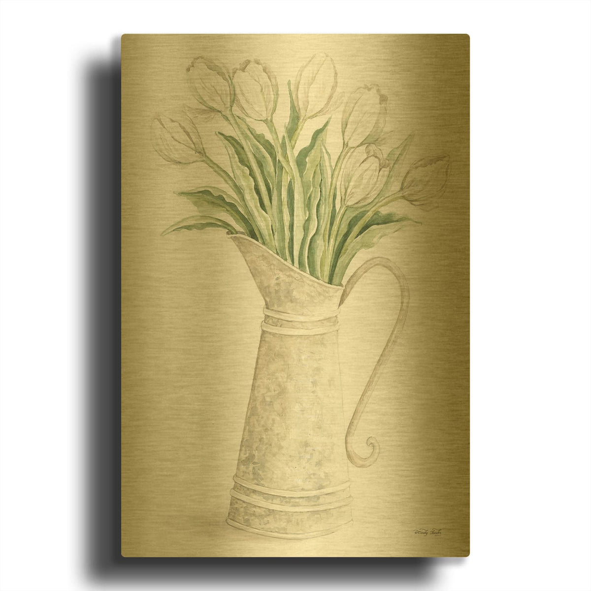 'Brings A Smile' By Cindy Jacobs Gold Metal Wall Art