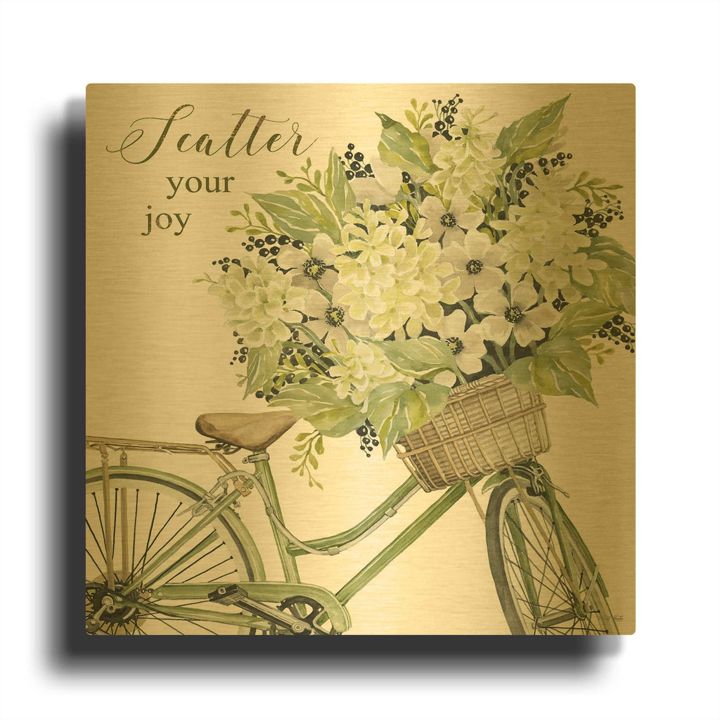 'Scatter Your Joy' By Cindy Jacobs Gold Metal Wall Art
