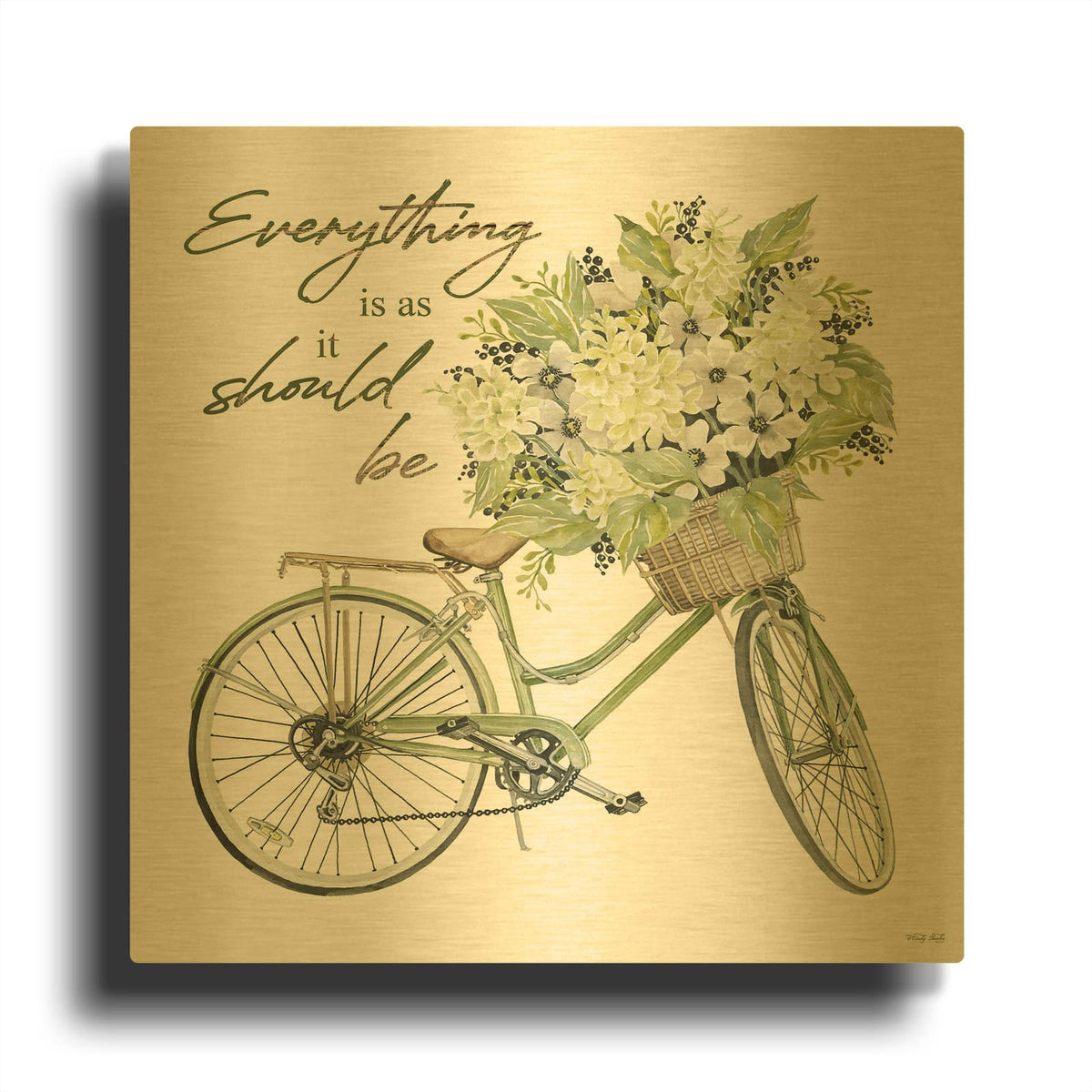'As It Should Be' By Cindy Jacobs Gold Metal Wall Art