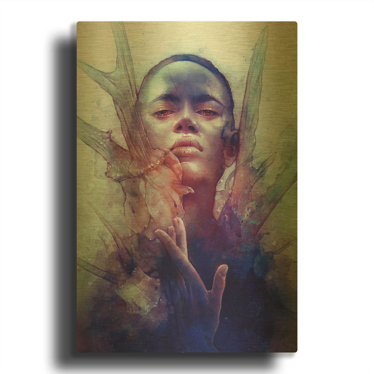 'Prey' By Anna Dittman Gold Metal Wall Art