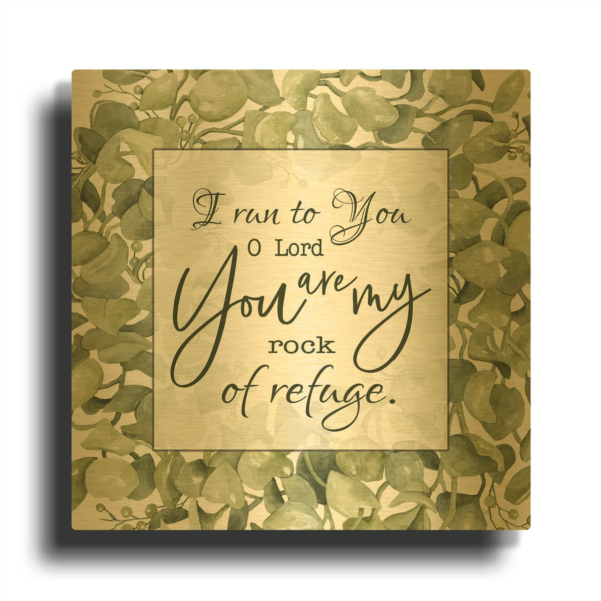 'You Are My Rock' By Cindy Jacobs Gold Metal Wall Art