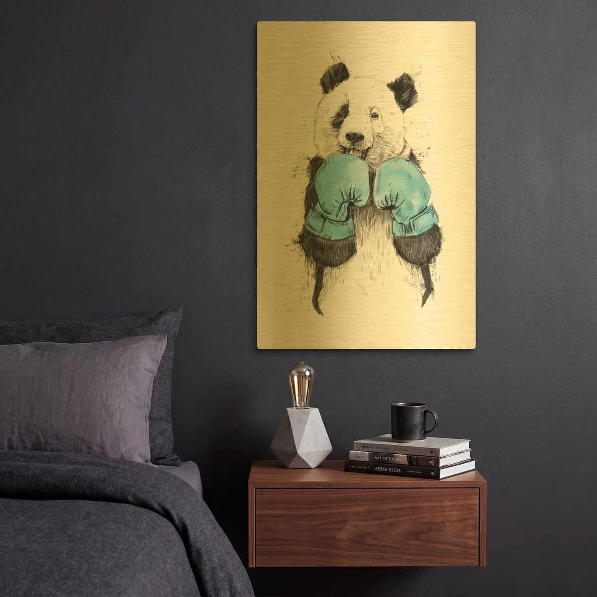 'The Winner' By Balazs Solti Gold Metal Wall Art