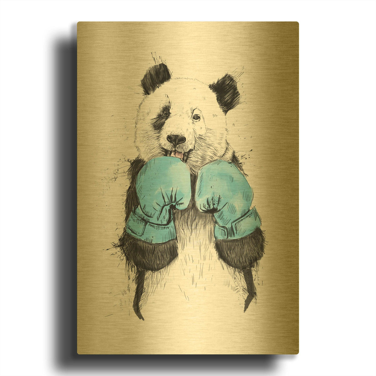 'The Winner' By Balazs Solti Gold Metal Wall Art