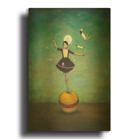 'Luna' By Duy Huynh Gold Metal Wall Art