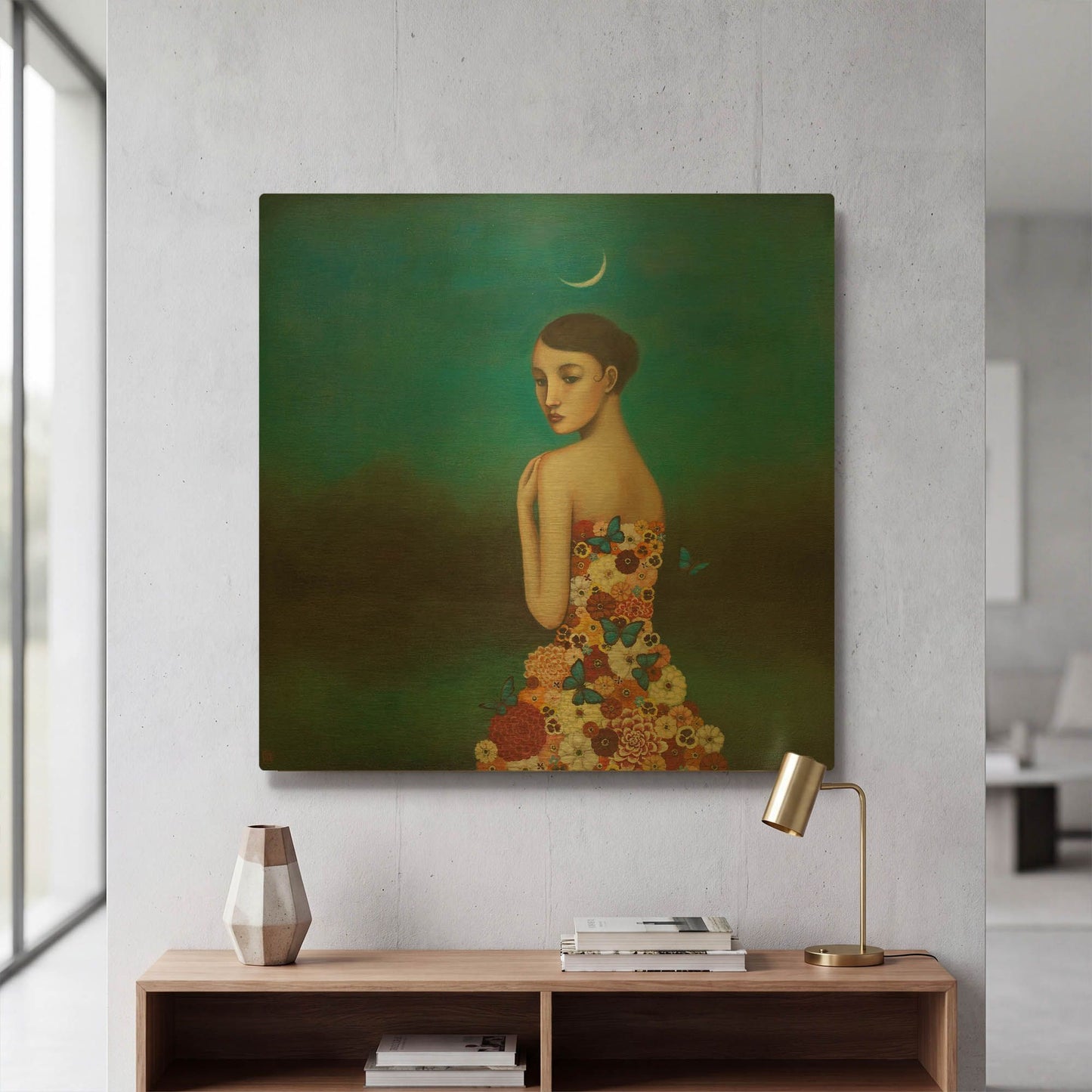 'Reflective Nature' By Duy Huynh Gold Metal Wall Art