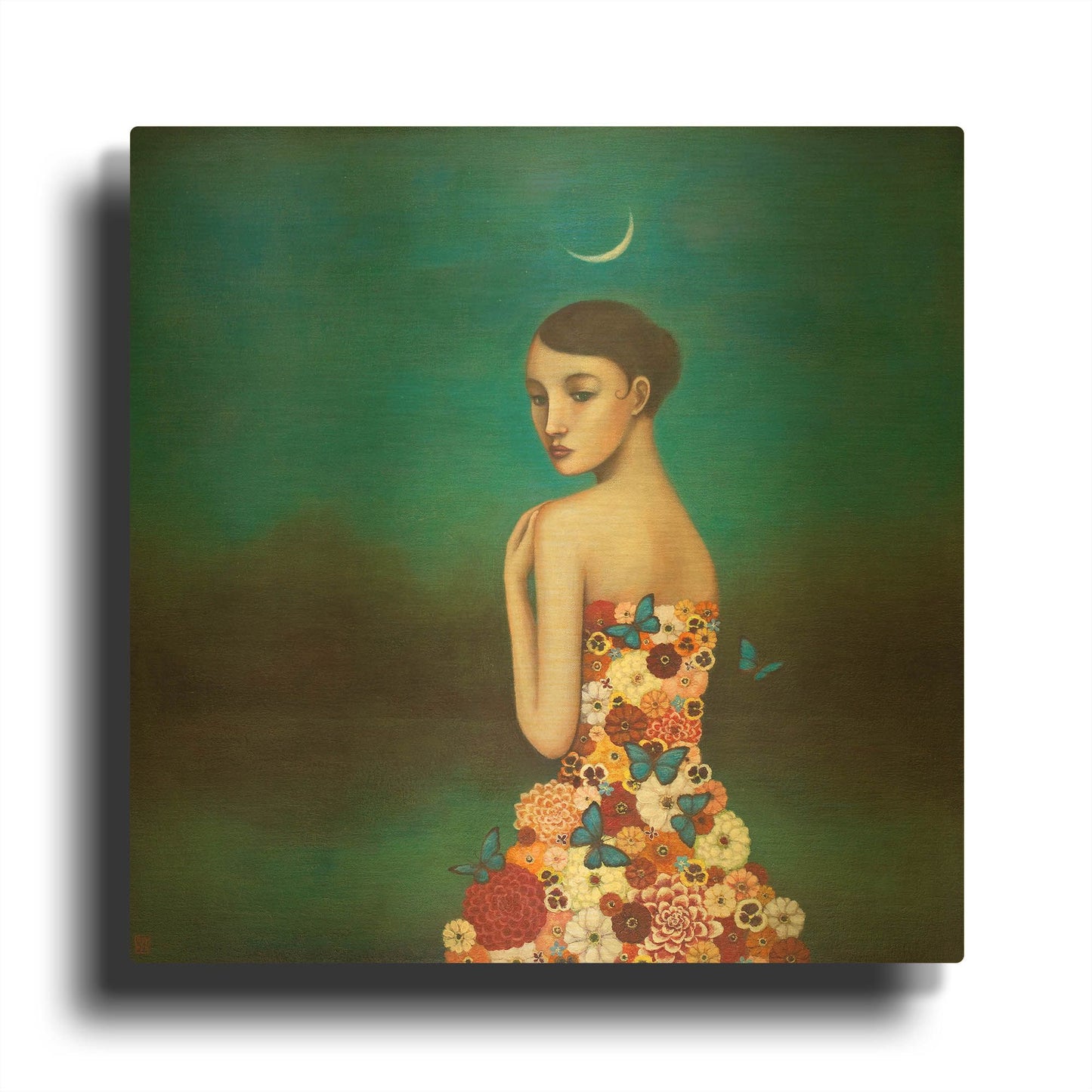'Reflective Nature' By Duy Huynh Gold Metal Wall Art