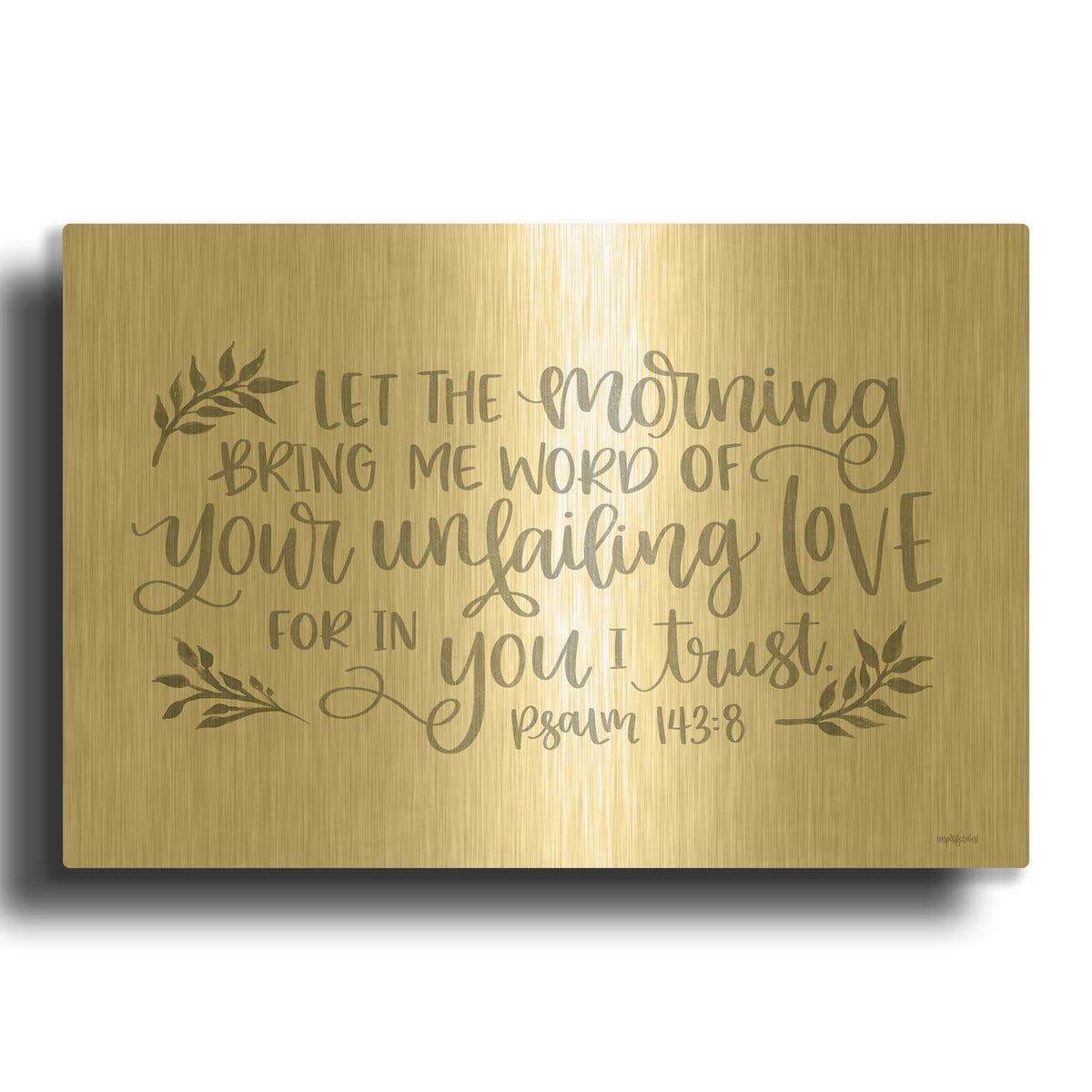 'Your Unfailing Love' By Imperfect Dust Gold Metal Wall Art