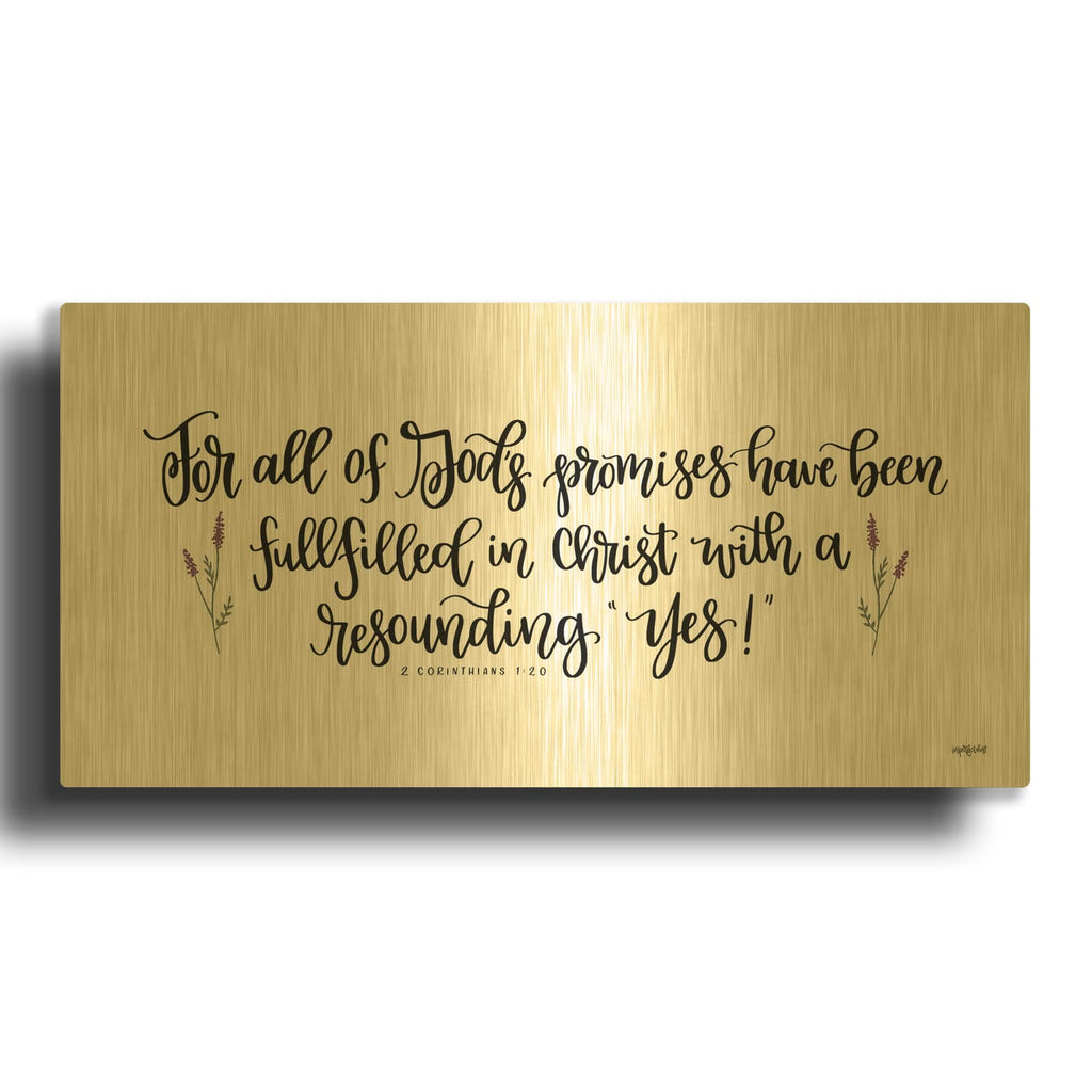 'God' By Imperfect Dust Gold Metal Wall Art