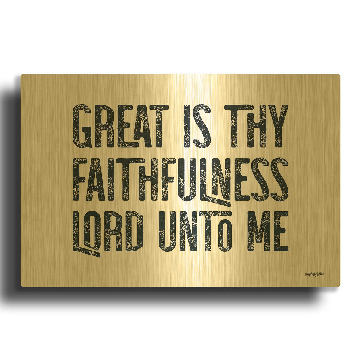 'Great Is Thy Faithfulness II' By Imperfect Dust Gold Metal Wall Art