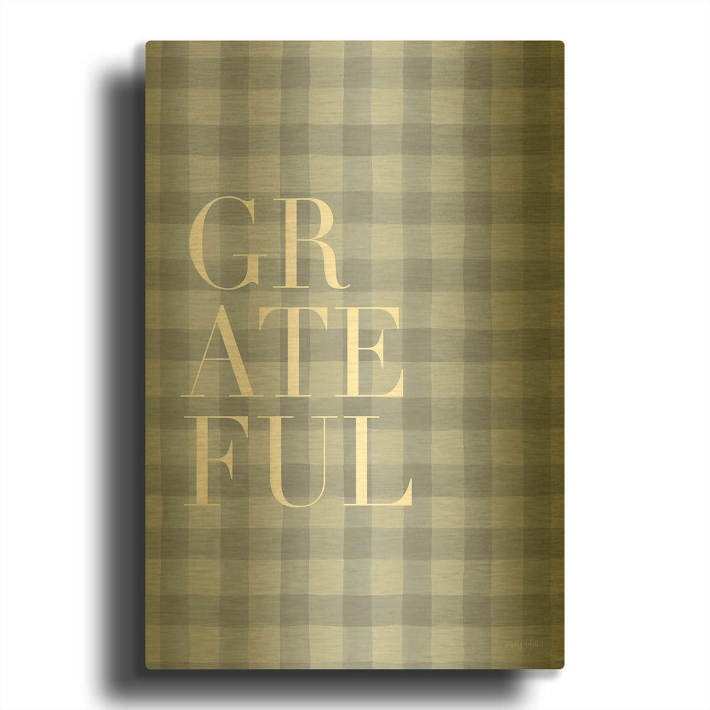'Grateful' By Imperfect Dust Gold Metal Wall Art