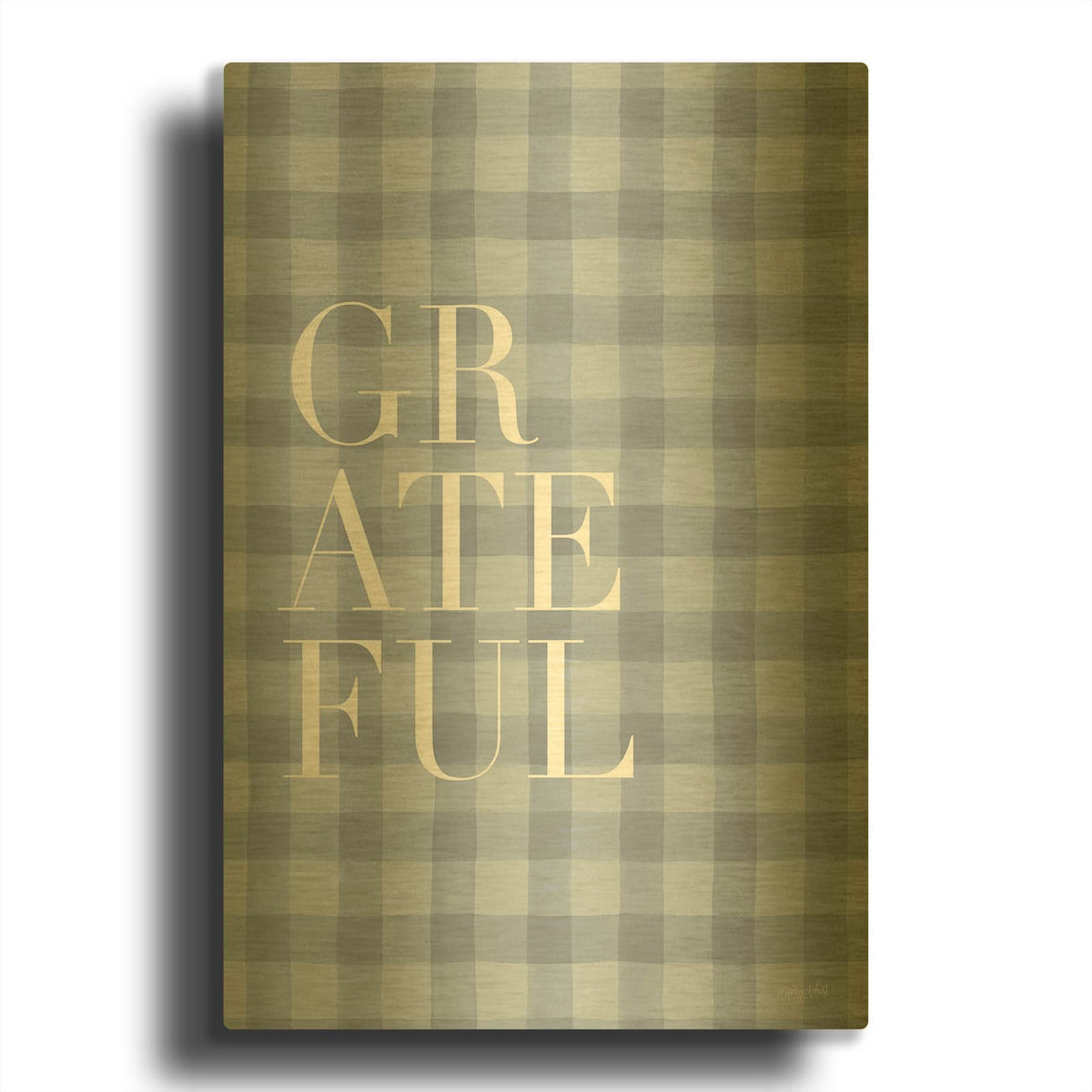 'Grateful' By Imperfect Dust Gold Metal Wall Art