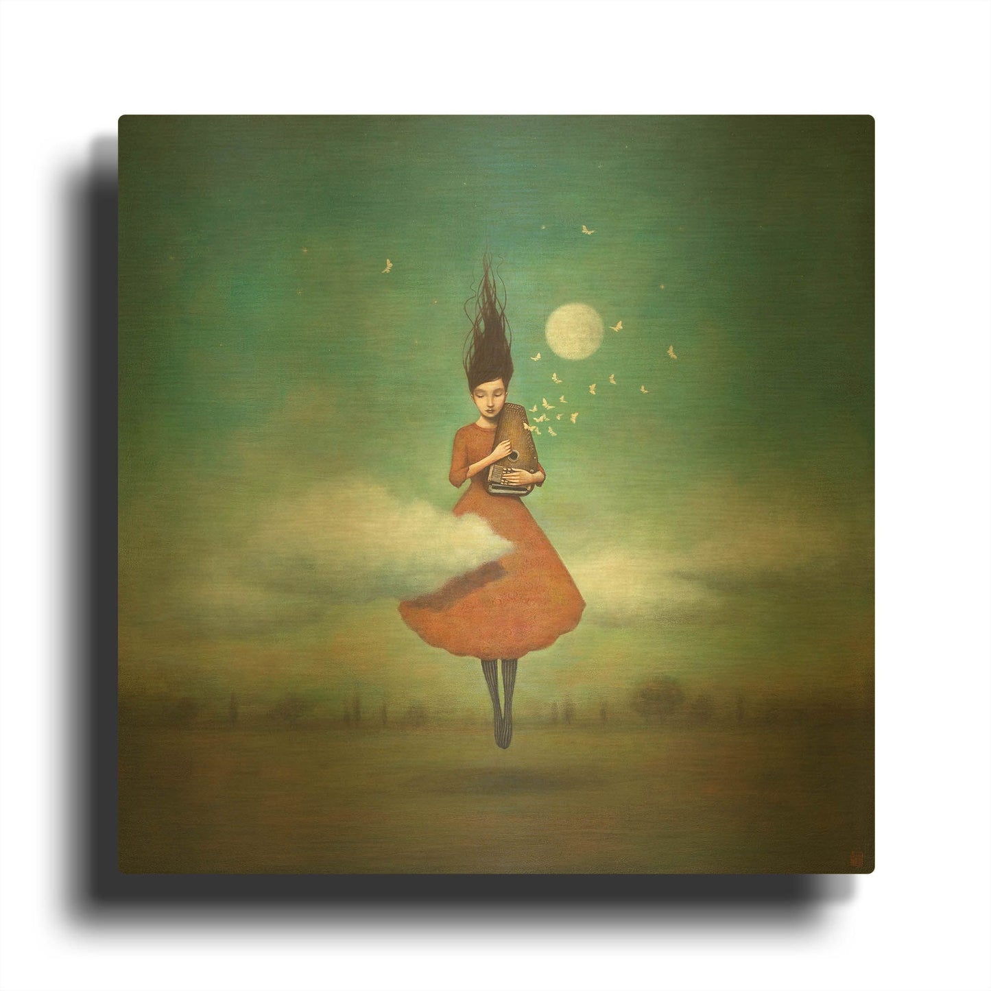 'High Notes for Low Clouds' By Duy Huynh Gold Metal Wall Art