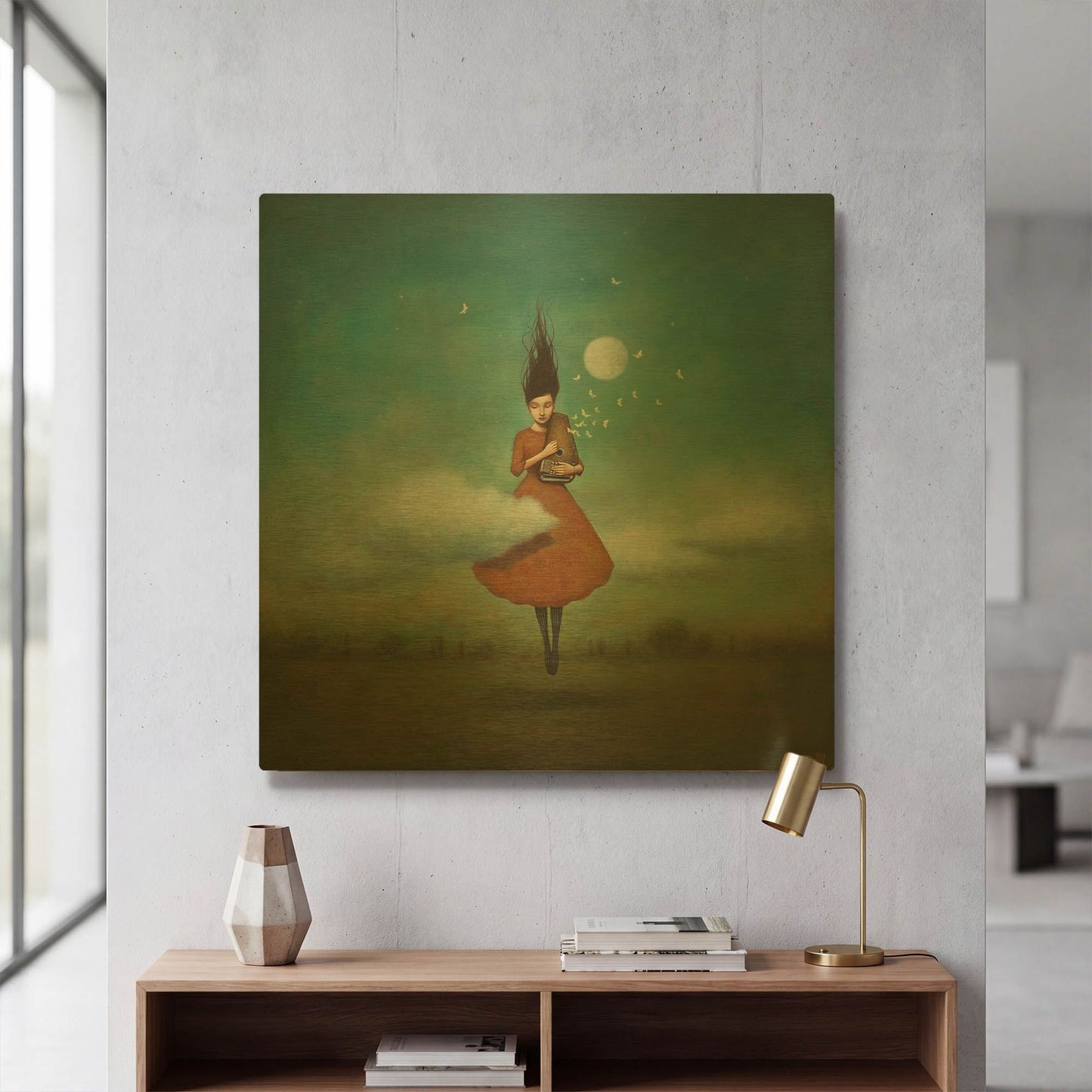'High Notes for Low Clouds' By Duy Huynh Gold Metal Wall Art