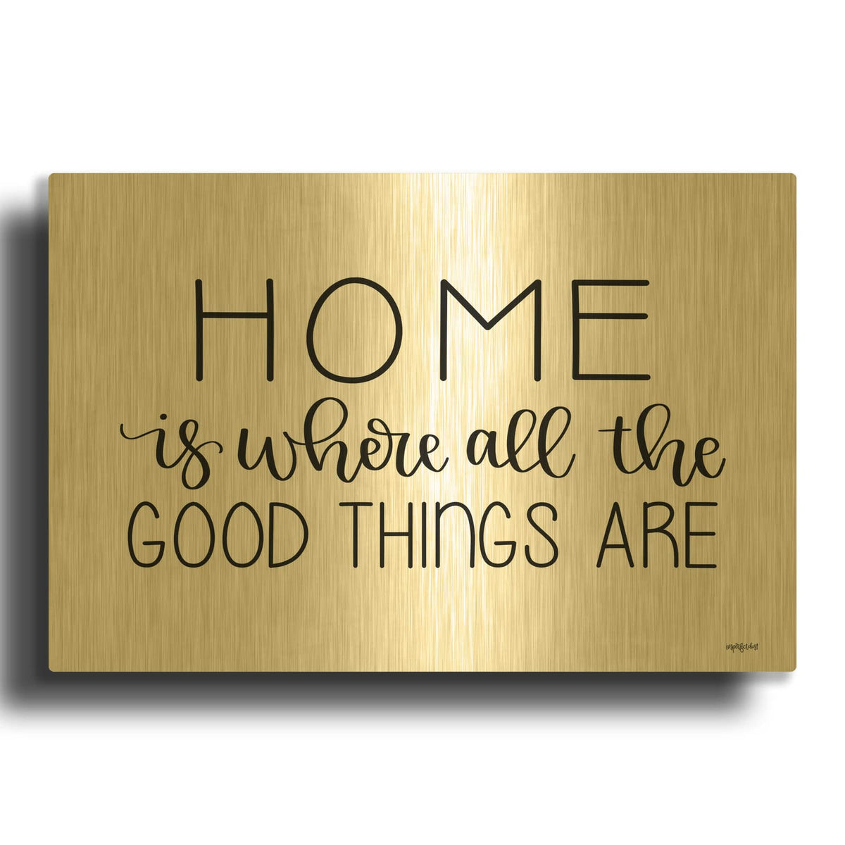 'Where The Good Things Are' By Imperfect Dust Gold Metal Wall Art